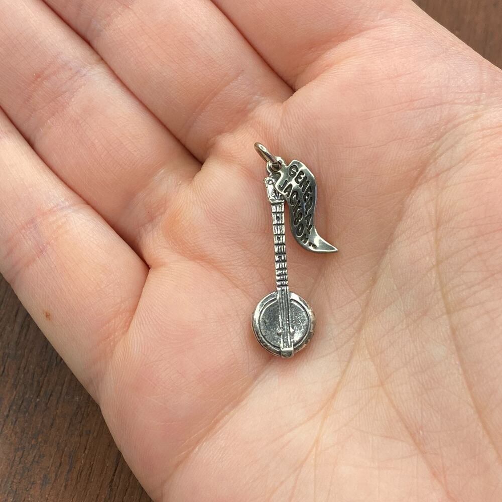 Vintage 925 Sterling Silver "General Jackson" Riverboat Banjo Pendant Charm